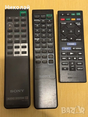 SONY -АУДИО/ВИДЕО/ДВД ДИСТАНЦИОННИ, снимка 4 - Ресийвъри, усилватели, смесителни пултове - 28070365