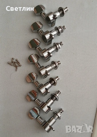 Ключове за китара, 7 броя в една редица