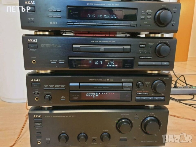 AKAI AM 1200 усилвател тунер касетъчен дек компакт диск, снимка 5 - Ресийвъри, усилватели, смесителни пултове - 51302882