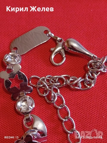 Дамско колие украсено с блестящи камъни елементи във формата на звезда 🌟 красиво 51913, снимка 4 - Колиета, медальони, синджири - 53463149