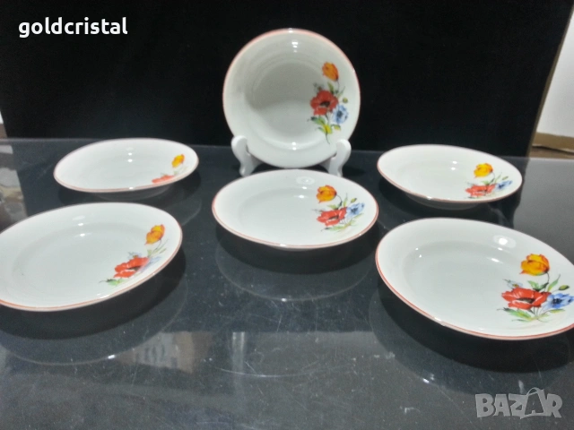 Стар български порцелан чинии дълбоки 