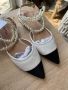 Обувки с перли бежови пантофки бели , снимка 6