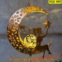 Декоративна соларна лампа за градина - Луна с фея - КОД 4982 , снимка 5