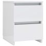vidaXL Нощно шкафче, бял силен гланц, 30x30x40 см, ПДЧ（SKU:800525