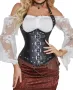 Елегантен Черен Корсет с кръпени ръкави, снимка 1