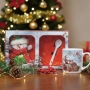 Празничен подаръчен комплект с чаша, лъжичка и снежен човек – готов за подаряване, снимка 2