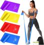 VALYPANOR Resistance Bands 2 m Fitness Bands Комплект от 4 ленти за упражнения с 4 нива на съпротивл, снимка 1