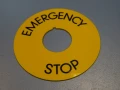 табела за аварийно спиране Emergency Stop Ring Label Ф90/Ф30, снимка 4