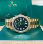 Rolex Day Date President Gold Green Diamond Bezel, снимка 1