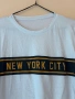 Бяла памучна блуза с надпис New York City 🤍🖤, снимка 3