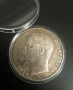 Посребрена монета 5 Франка 1852 Napoleon в капсула, снимка 2