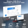 Чисто нов, проверен безжичен HDMI предавател и приемник, Full HD 1080P HDMI удължител, обхват ..., снимка 2