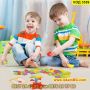 Детска образователна игра Монтесори с цветни геометрични фигури от 155 части - КОД 3559, снимка 12