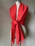 Червен шал от кашмир, коприна, пашмина/ различни видове, снимка 4
