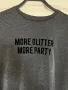 Esprit  T-shirt Dress t shirt рокля тениска Glitter Party сива бласкава официална парти ламе брокат , снимка 7