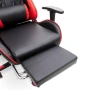 Ергономичен геймърски стол с функция за масаж и подложка за крака - червен, снимка 14