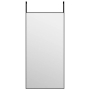 vidaXL Огледало за врата, черно, 40x80 см, стъкло и алуминий