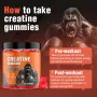 Creatine Gummies 5000 mg креатин монохидрат с 1000 mg BCAA на порция, 120 дъвки, снимка 6