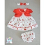 Комплект Ягодки - рокличка, шорти и лента за коса, снимка 1