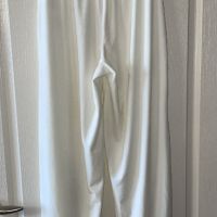 Ново висока талия  спортно елегантно бяло долнище панталон Bershka фин плюш широки крачоли М размер , снимка 8 - Панталони - 45221627