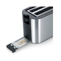 Тостер - Severin Long Slot 4-slice toaster, 1400W, brushed stainless steel, снимка 6 - Тостери - 45119818