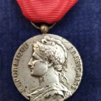 Френски сребърен медал с неговата кутия , снимка 2 - Антикварни и старинни предмети - 45179822