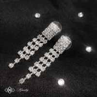 КОМПЛЕКТ LARISSA Луксозен дамски комплект бижута с кристали от 2 части “Larissa” – колие с обеци, снимка 2 - Бижутерийни комплекти - 45061216