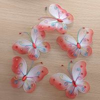 Пеперуди органза с кристал 65/65мм , снимка 2 - Декорация за дома - 45871236