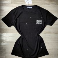 памучни дамски тениски Miu Miu , снимка 6 - Тениски - 45899320