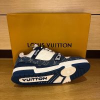  Louis Vuitton Trainer Sneaker Blue, снимка 3 - Ежедневни обувки - 45386729