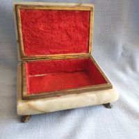 Старинна мраморна кутия за бижута, снимка 3 - Антикварни и старинни предмети - 46087847