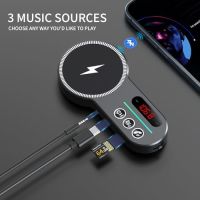 Нов FM Bluetooth Адаптер за Кола с RGB Осветление и Бас Трансмитер автомобил, снимка 5 - Друга електроника - 45659039