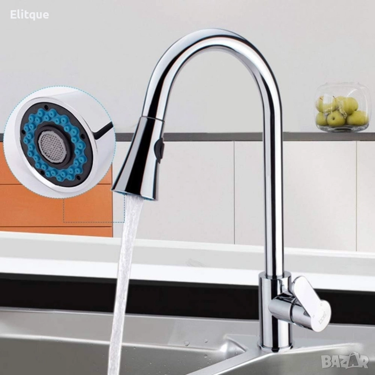 Въртящ се струйник за мивка – 720° с три функции и лесен монтаж, снимка 1