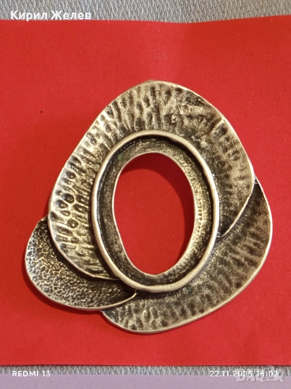 СРЕБРИСТА ВИСУЛКА АРТ МНОГО КРАСИВ МОДЕН АКСЕСОАР 49332, снимка 1