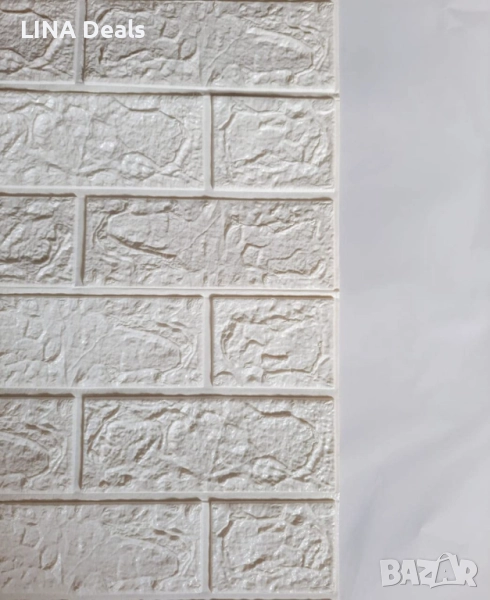 Декоративен 3D тухлен тапет за стени от PE пяна 77х70 см., снимка 1