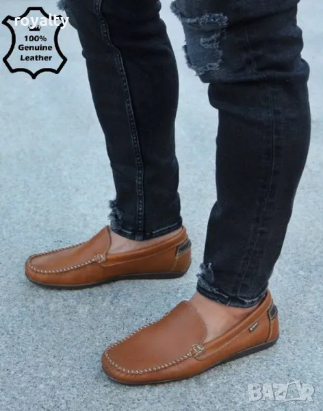 Мъжки обувки - кафява ЕСТЕСТВЕНА кожа, снимка 1