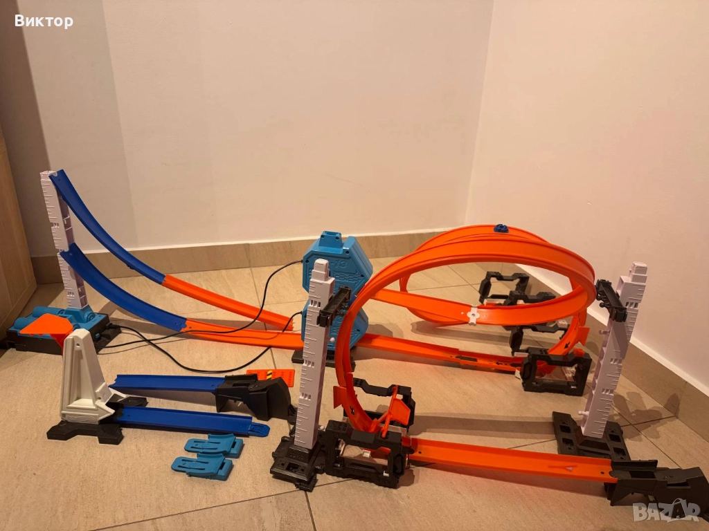 Писта Hot Wheels Track Builder kit with power boost.Най-добрата серия!, снимка 1
