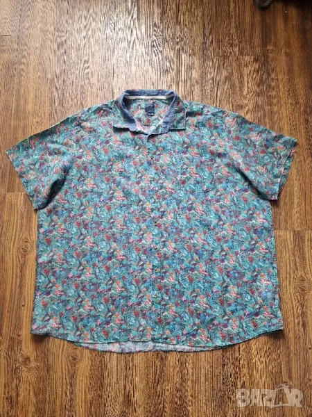 Страхотна мъжка ленена риза  OLYMP размер 5XL , 100% лен , снимка 1