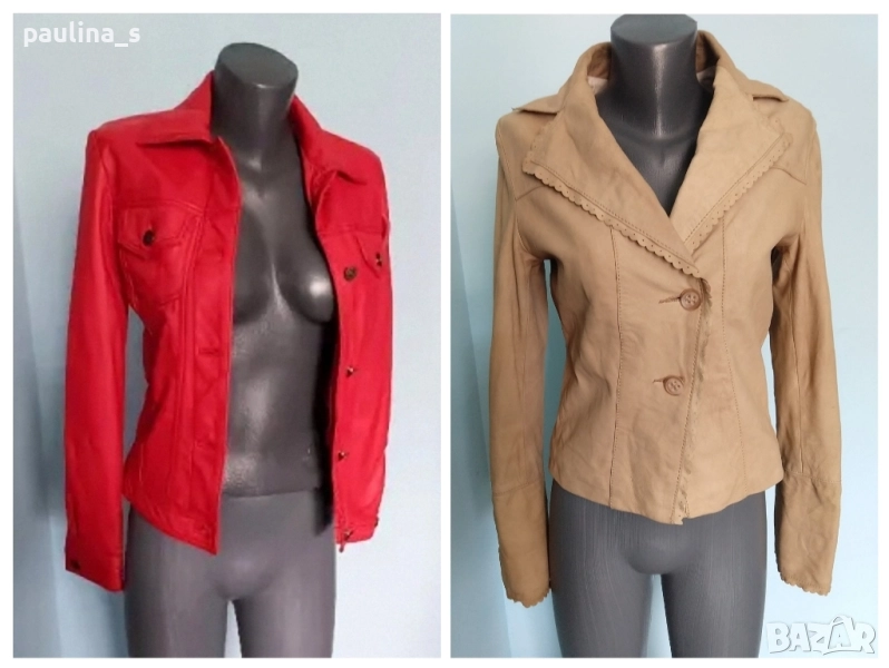 XXS / S - "Crazy - outfits" Germany / "Arma" Leather / Естествена кожа и набук яке , снимка 1