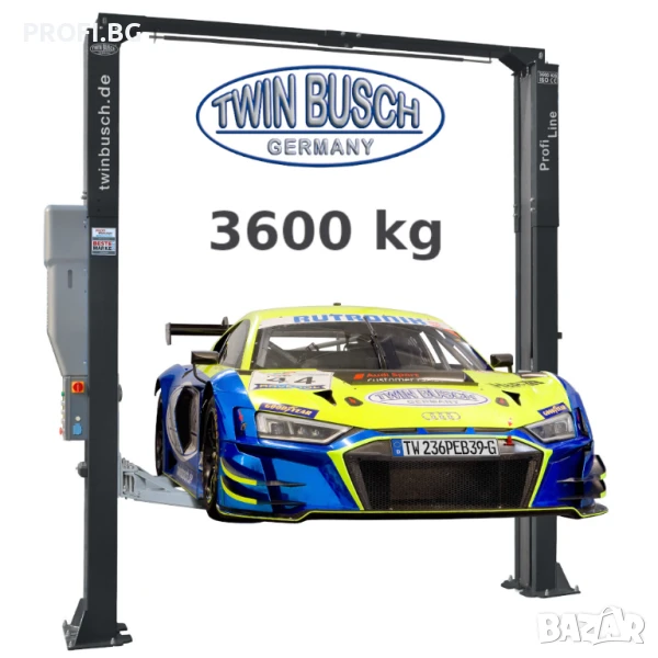 Подемник двуколонен 3.6t горна синхронизация ел.магнитнo заключване TWIN BUSCH, снимка 1