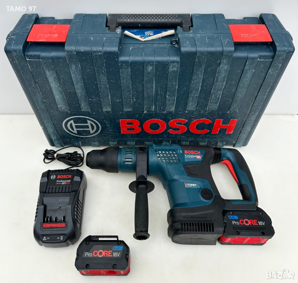 BOSCH GBH 18V-36 C - Безчетков комбиниран перфоратор 2x18V 8.0Ah SDS MAX, снимка 1