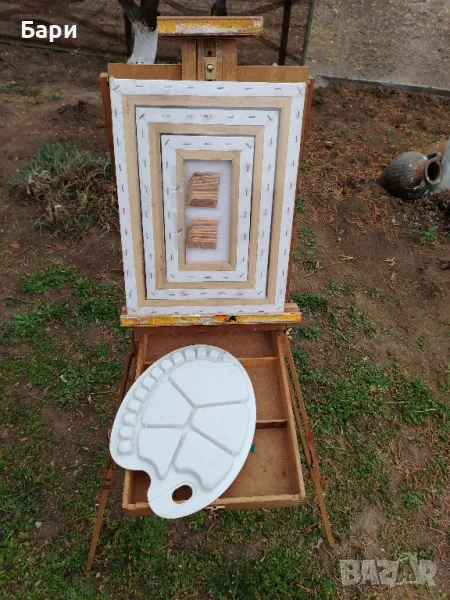 Сгъваем преносим дървен статив за рисуване, снимка 1