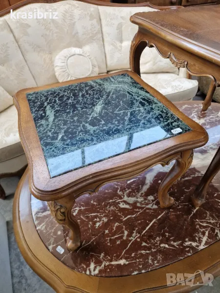 Масивна Барокова Масичка с Мраморен Плот-внос от Германия!, снимка 1