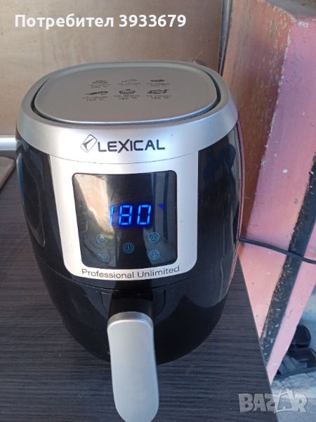 фритюрник с горещ въздух Lexical Airfryer LAF-3003 , 2L, 1200W, черен фритюрник с горещ въздух Lexic, снимка 1