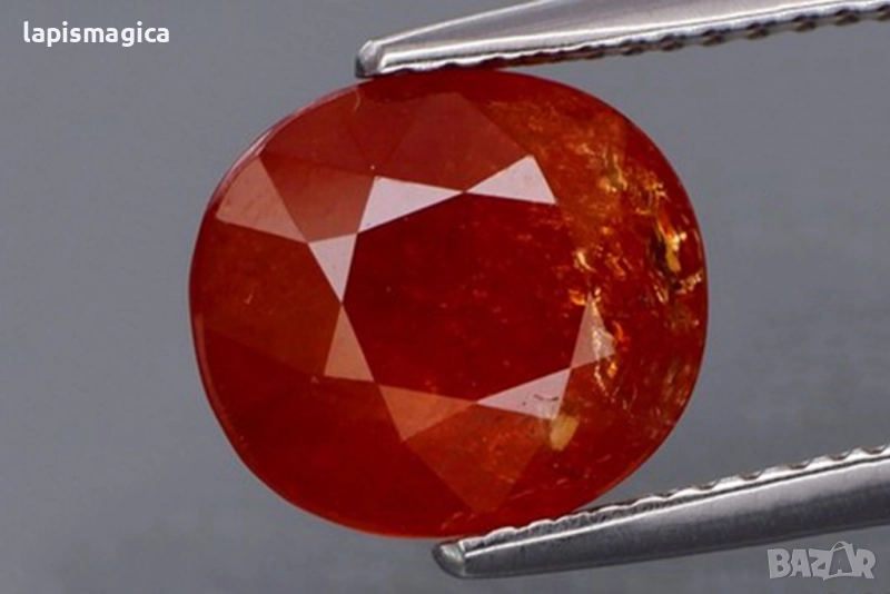 Спесартин гранат 7.90ct 10.8mm кръгла шлифовка, снимка 1