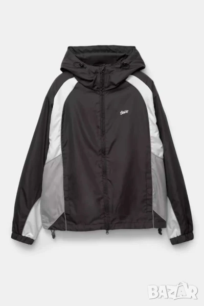 Мъжко непромокаемо яке с десен на панели Pull&Bear, 100% полиестер, XL, снимка 1