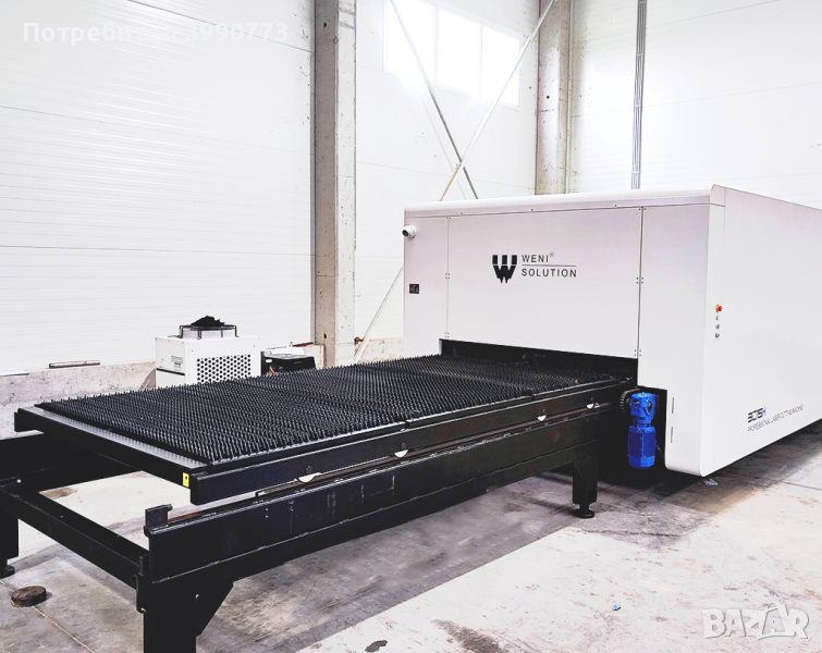 Fiber CNC Лазерна Резачка Плотер Weni 3015H 12kW + компресор 16 bar, снимка 1