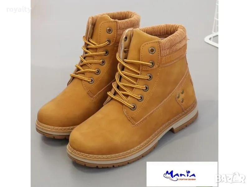 Топли боти в цвят камел, снимка 1