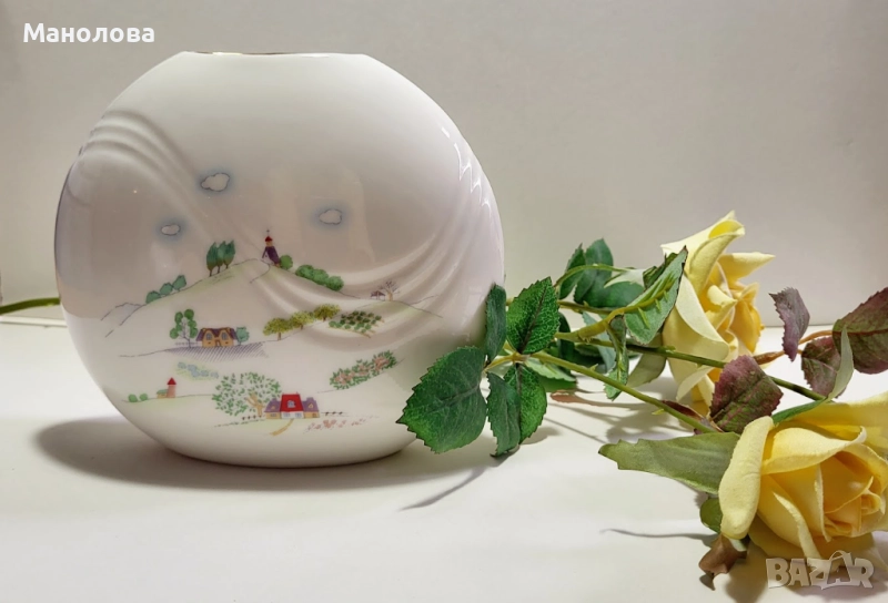 Японска порцеланова ваза Yamaji Japan., снимка 1