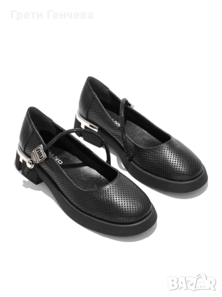 Дамски черни обувки номер 39 естествена кожа, снимка 1